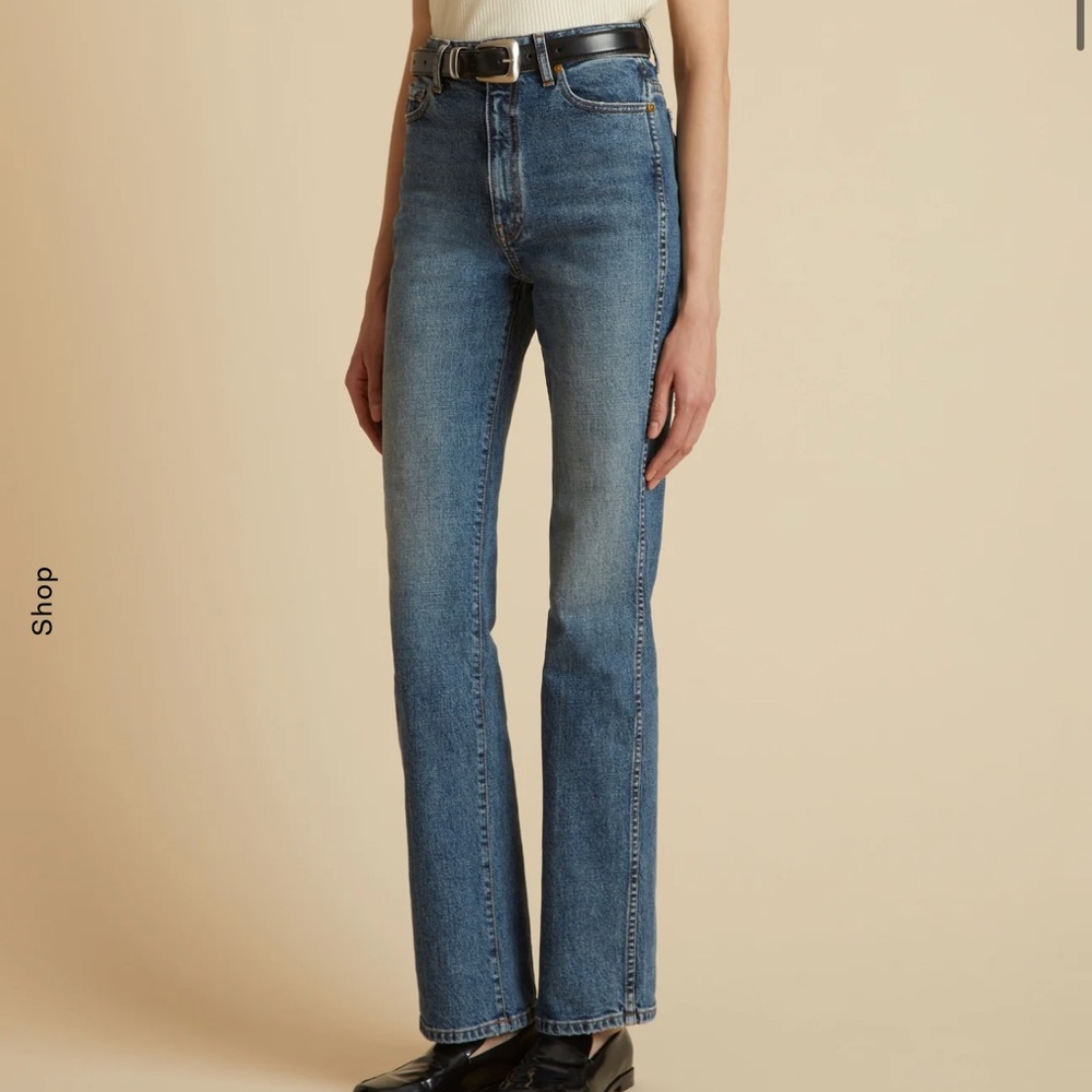 Khaite The Danielle High Waist Straight Leg Jeans